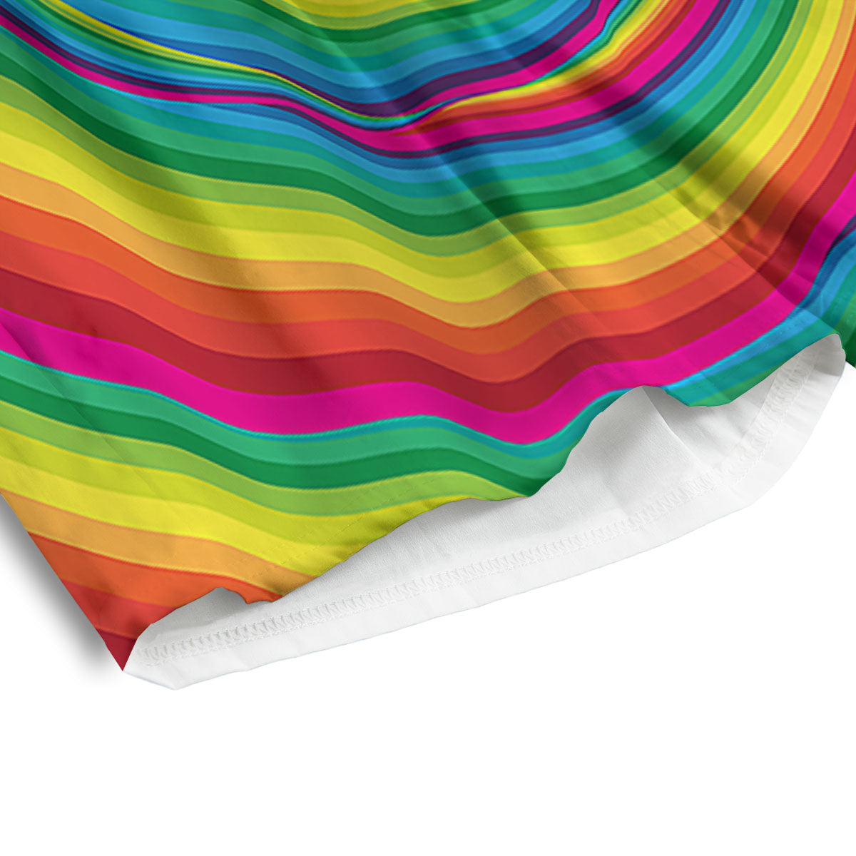 Swirl Candy Rainbow Print Men's Athletic Shorts
