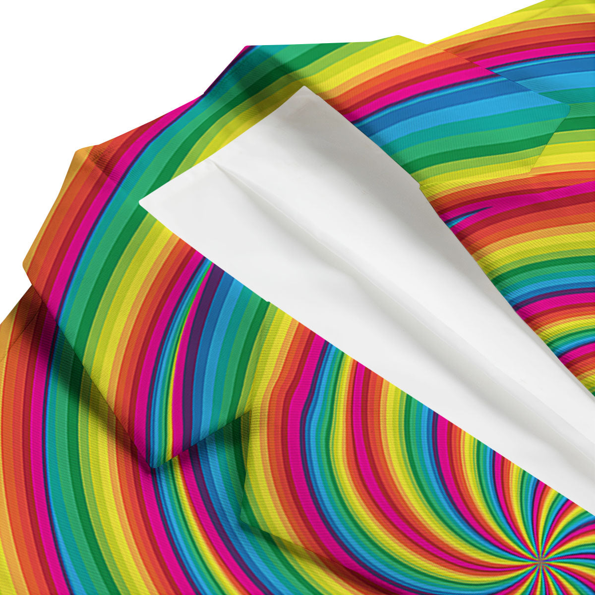 Swirl Candy Rainbow Print Men's Blazer-grizzshop
