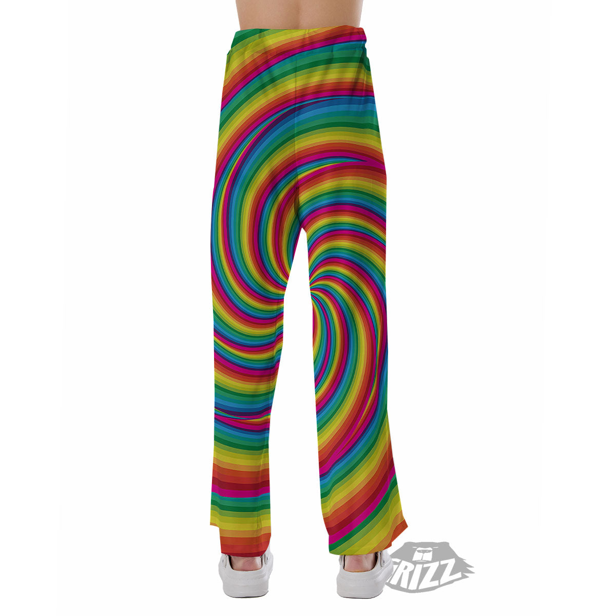 Swirl Candy Rainbow Print Pajama Pants-grizzshop