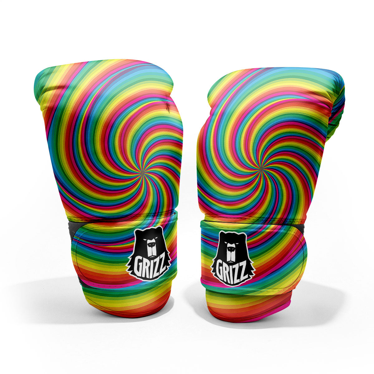 Swirl Candy Rainbow Print Pro Boxing Glove