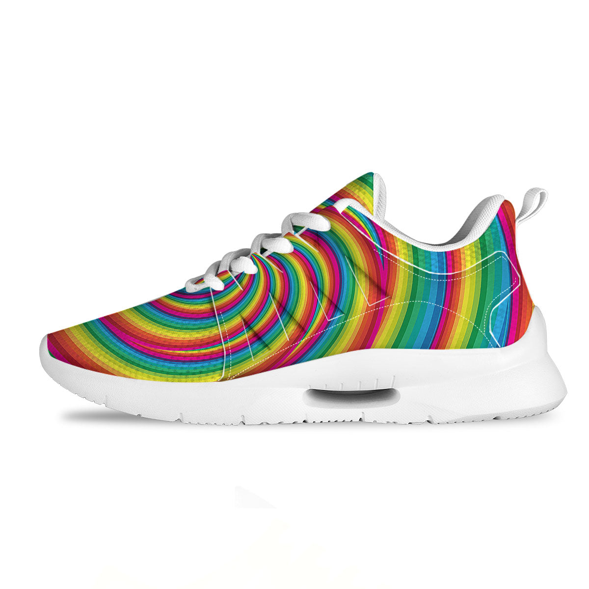 Swirl Candy Rainbow Print Tennis Shoes-grizzshop