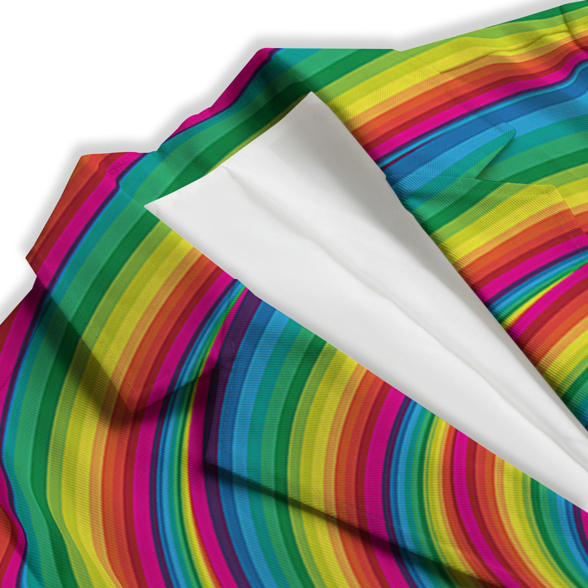 Swirl Candy Rainbow Print Women's Blazer-grizzshop