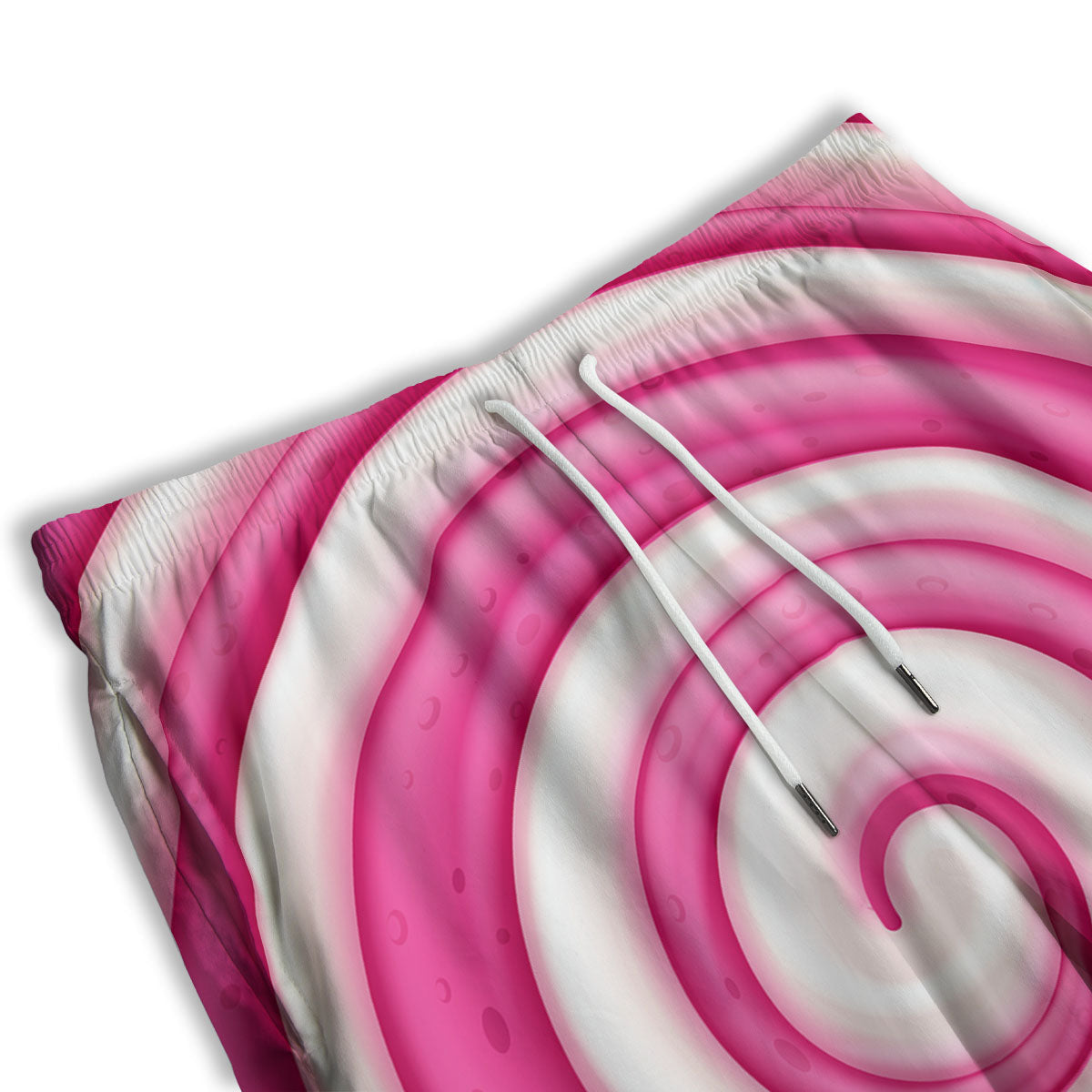Swirl Pink Lollipop Print Men's Athletic Shorts