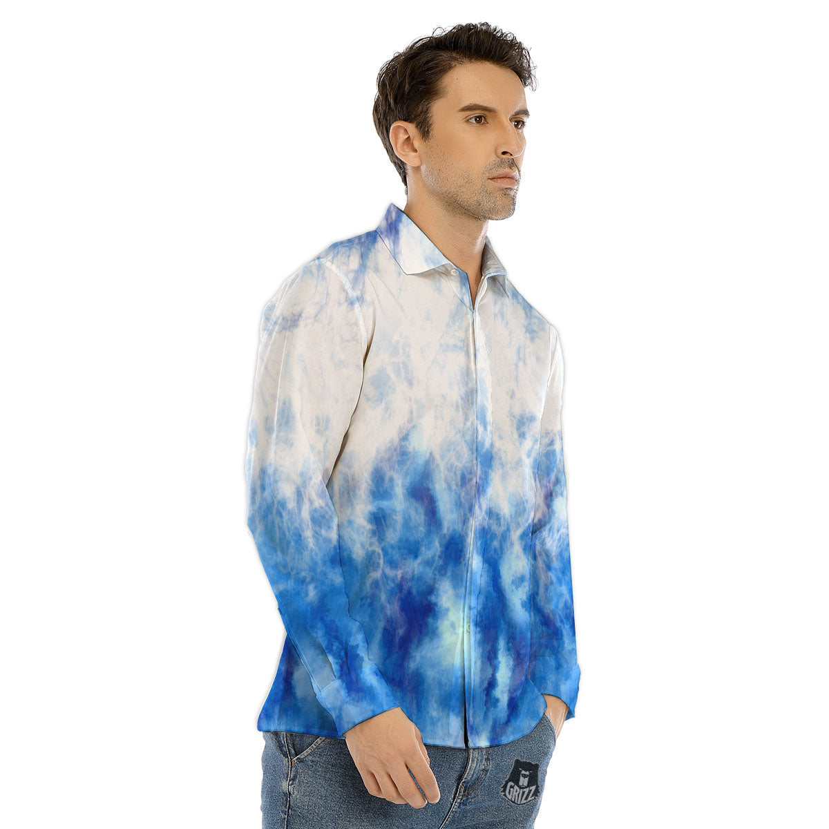 Swirl Pink Lollipop Print Pattern Men's Dress Shirts-grizzshop