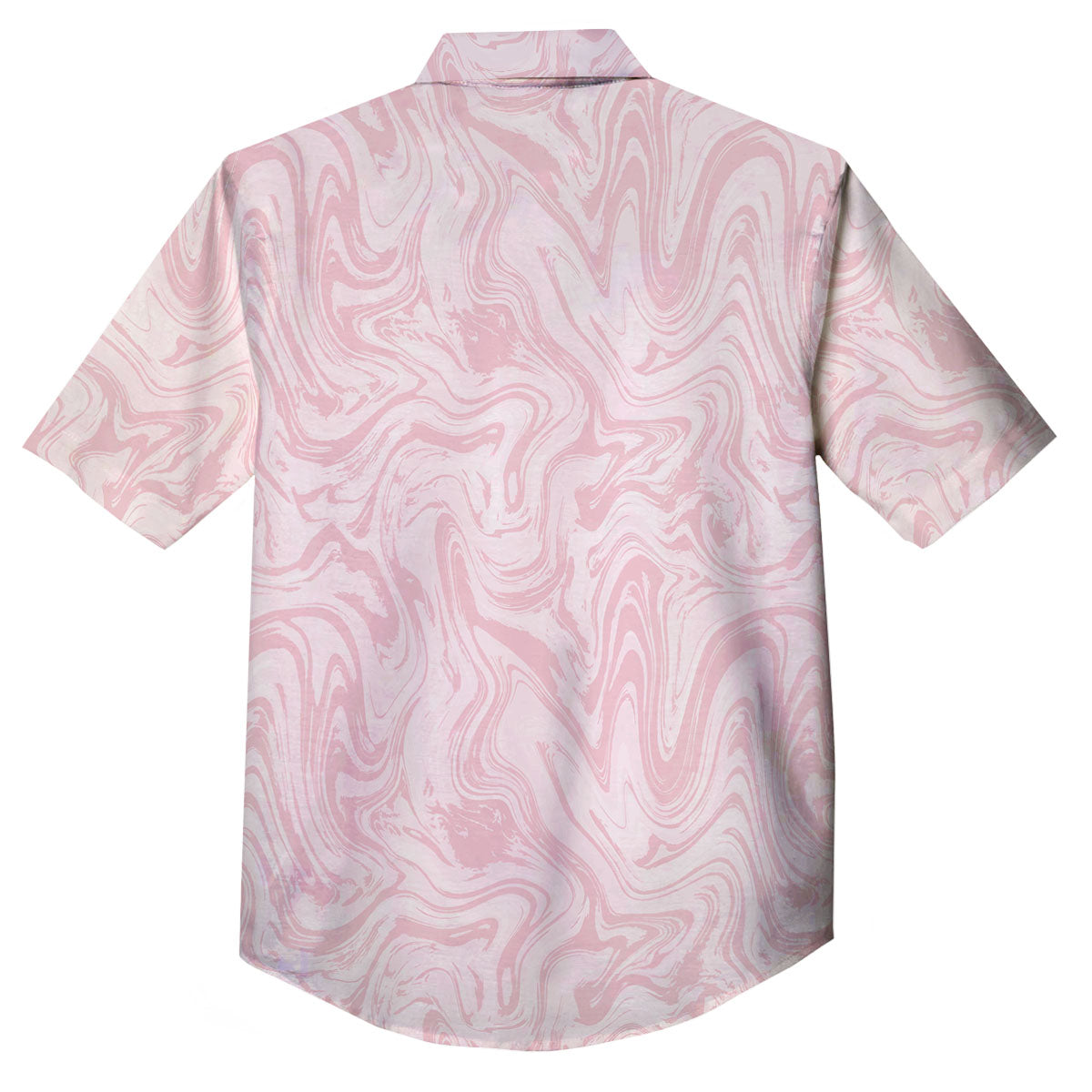 Swirl Pink Print Pattern Button Up Shirt-grizzshop