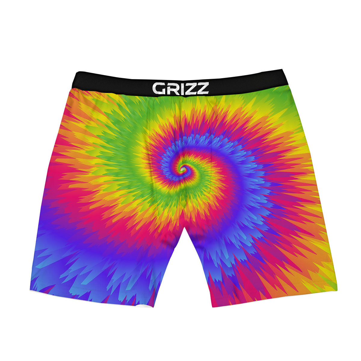 Swirl Rainbow Psychedelic Print Boxer Briefs-grizzshop