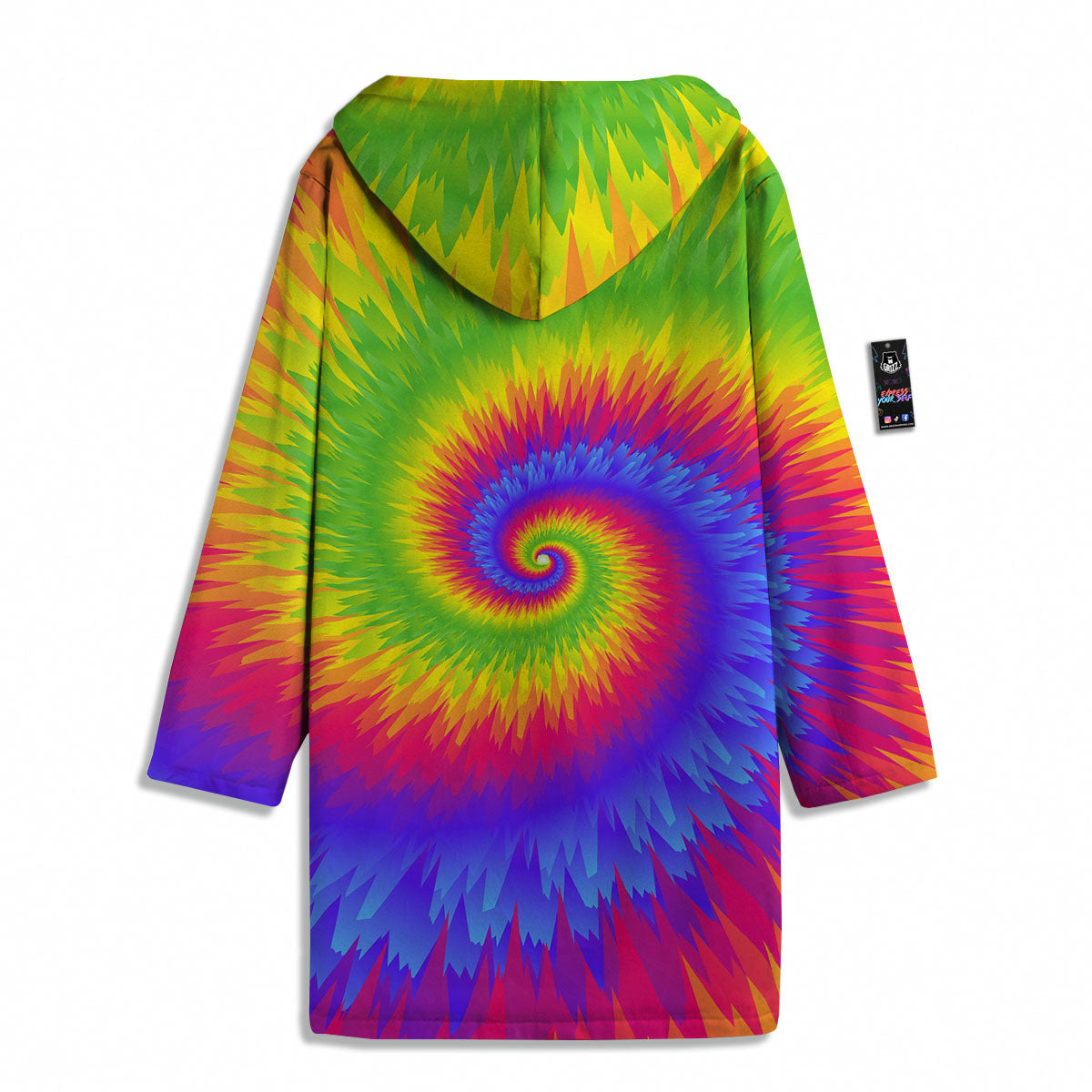 Swirl Rainbow Psychedelic Print Men's Windbreaker Jacket-grizzshop