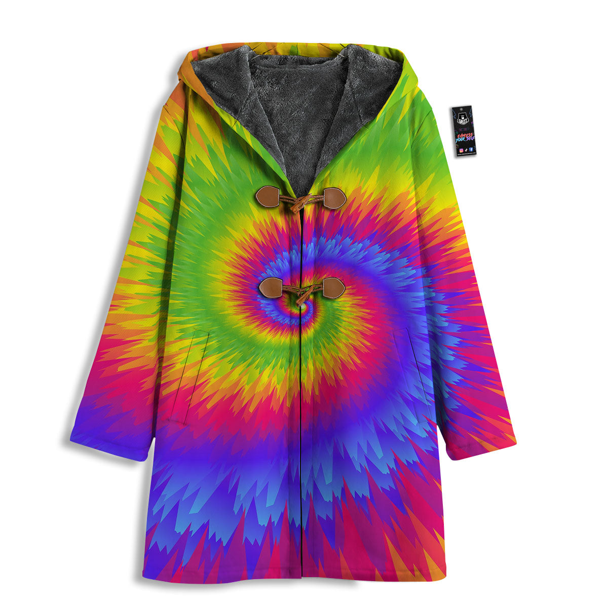 Swirl Rainbow Psychedelic Print Men's Windbreaker Jacket-grizzshop
