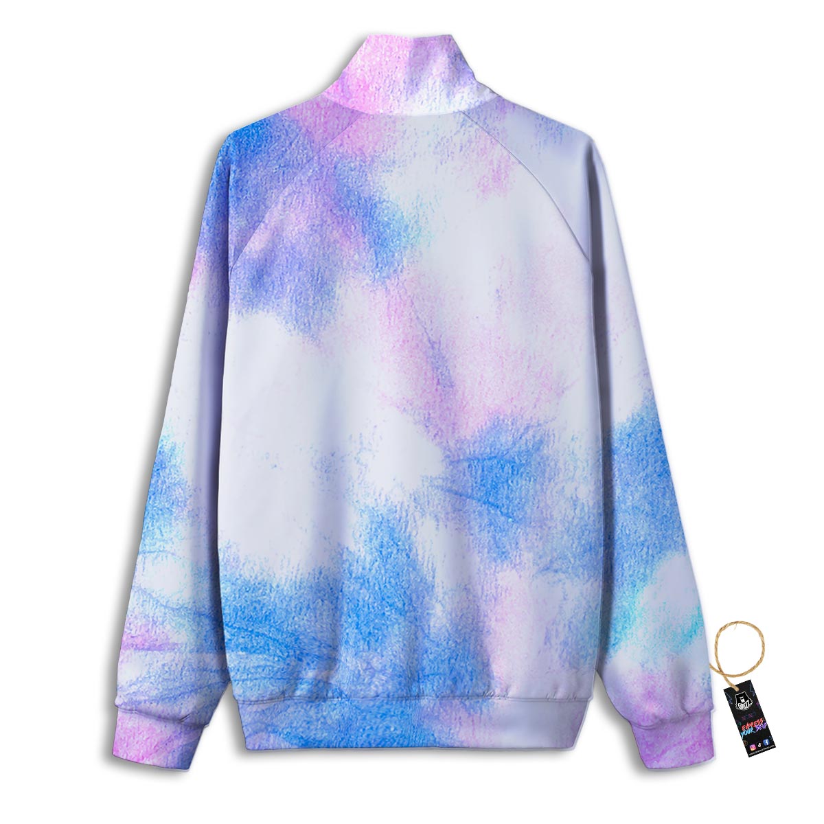 Swirl Rainbow Psychedelic Print Track Jacket-grizzshop