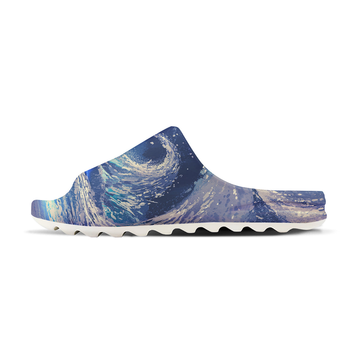 Swirling Sea Watercolor Print Sandals-grizzshop