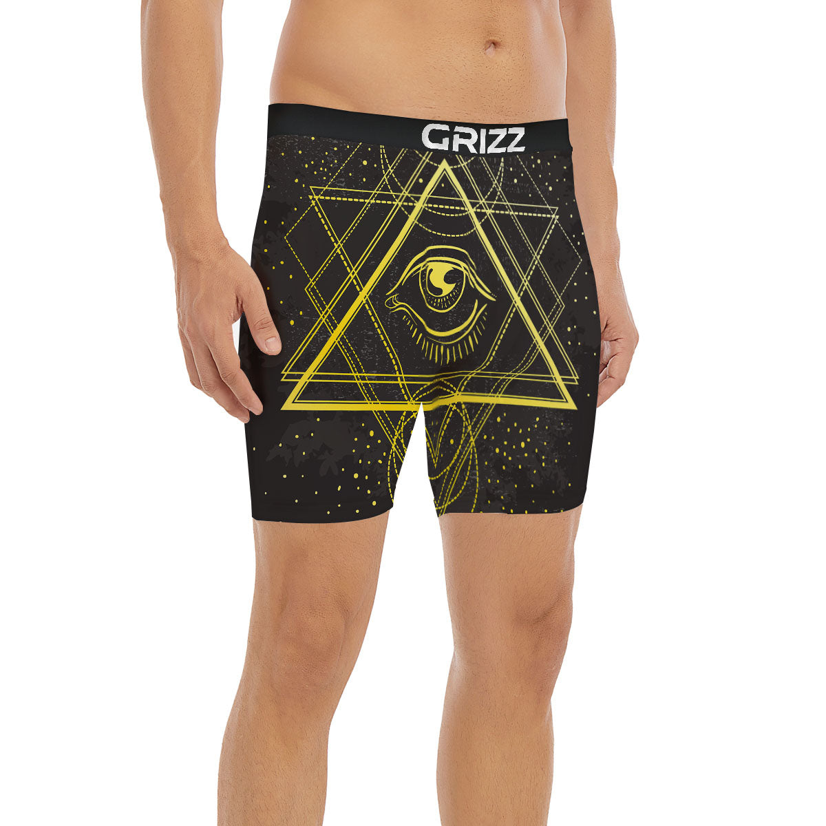 Symbol All Seeing Eye Print Boxer Briefs-grizzshop