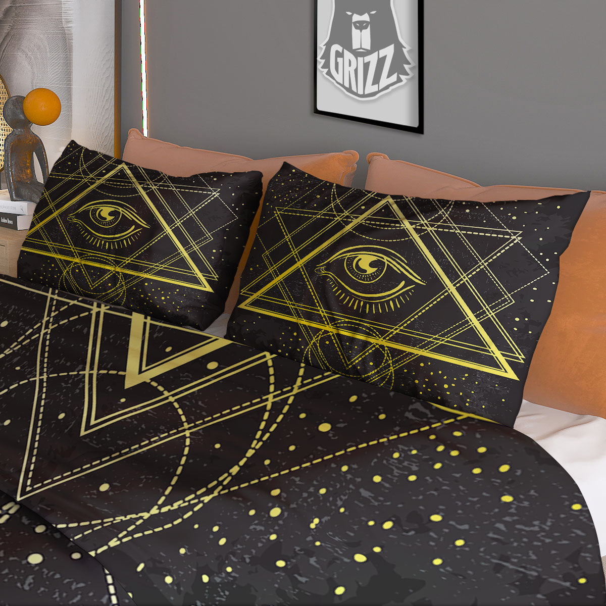 Symbol All Seeing Eye Print Duvet Cover Bedding Set