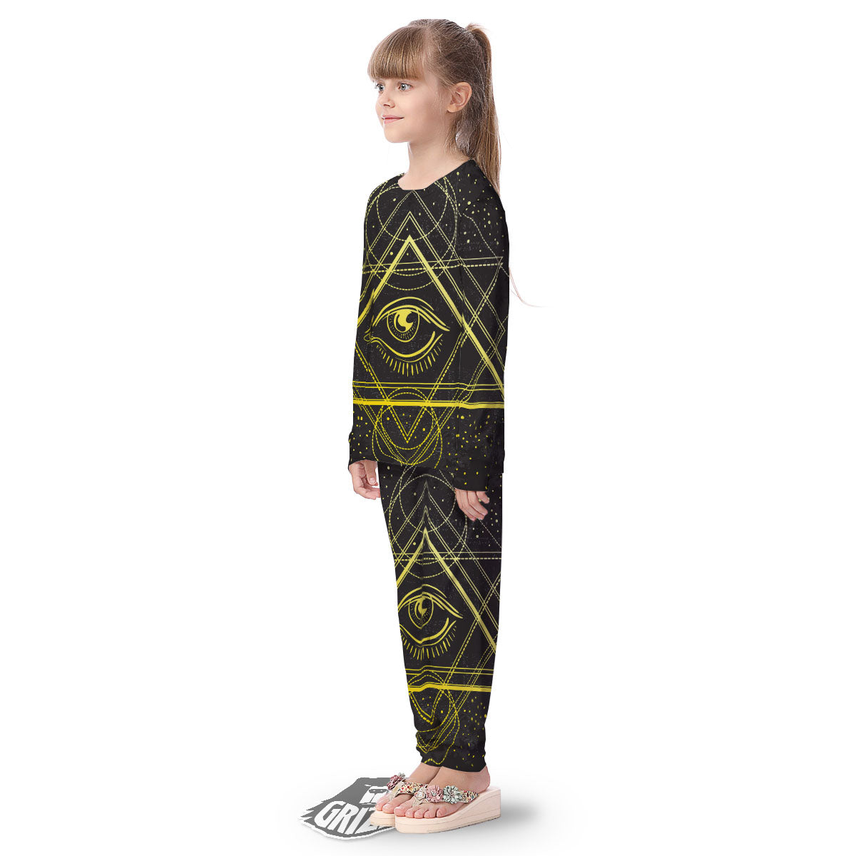 Symbol All Seeing Eye Print Kid's Pajamas-grizzshop