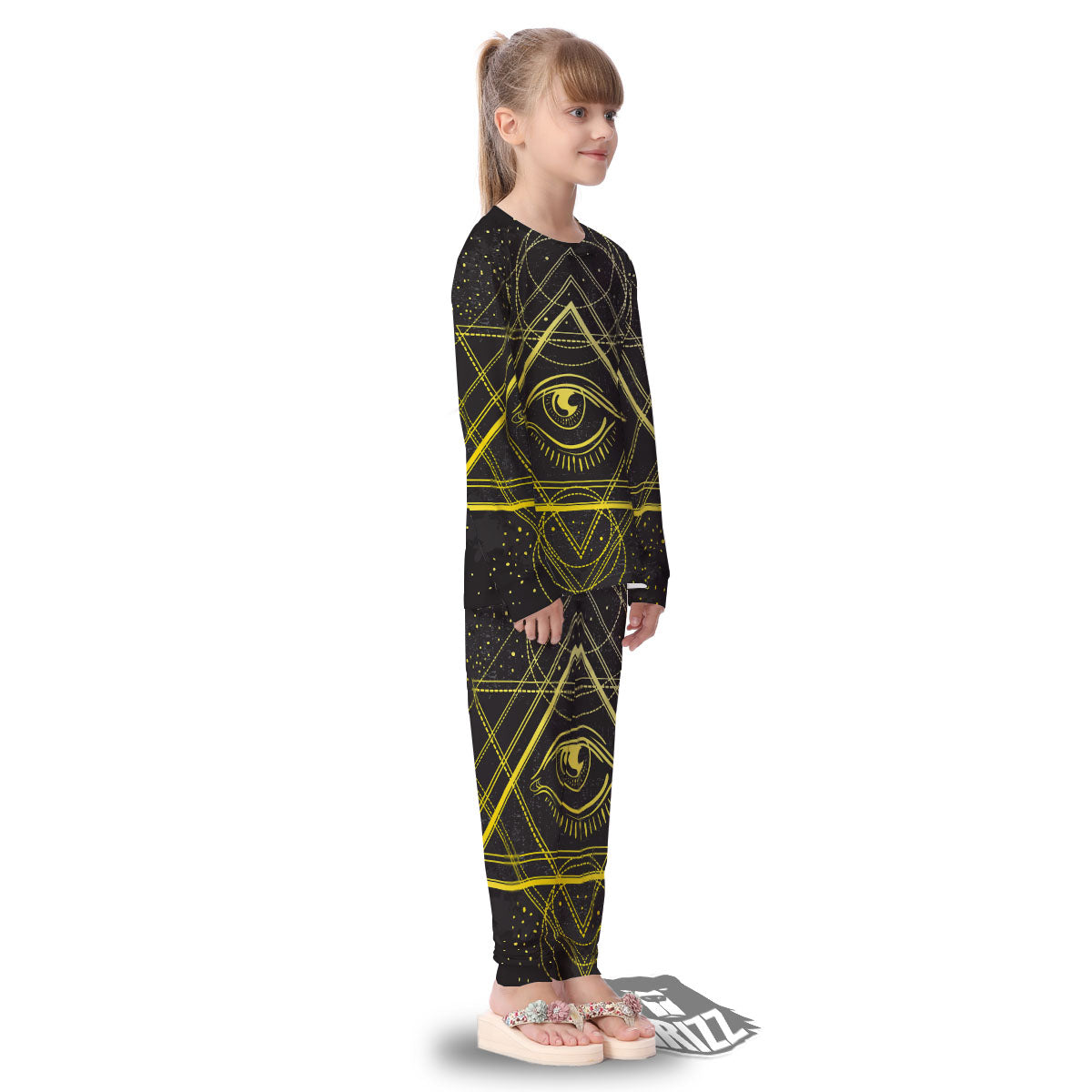 Symbol All Seeing Eye Print Kid's Pajamas-grizzshop