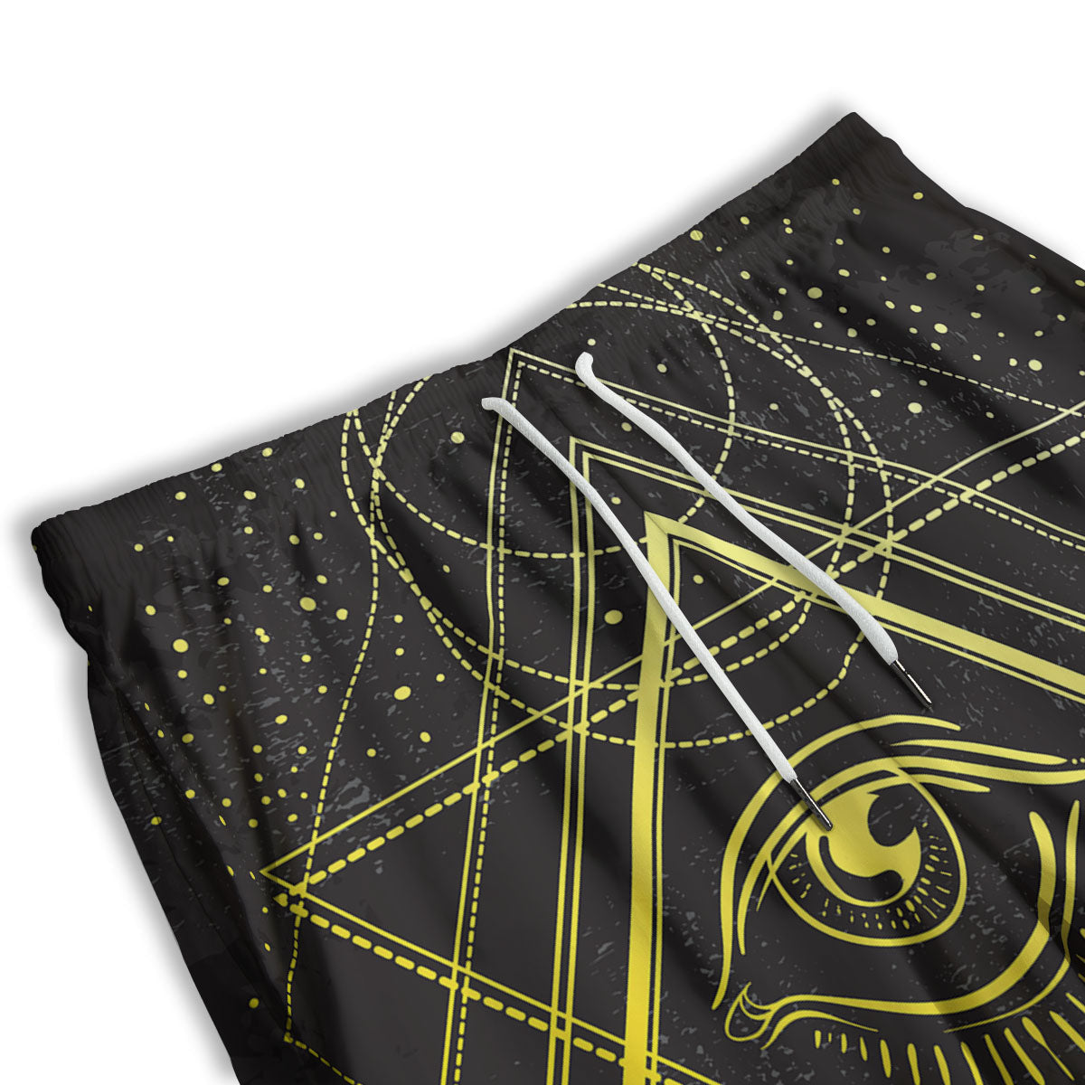 Symbol All Seeing Eye Print Men's Athletic Shorts