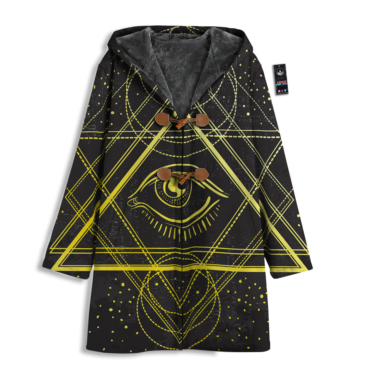 Symbol All Seeing Eye Print Men's Windbreaker Jacket-grizzshop