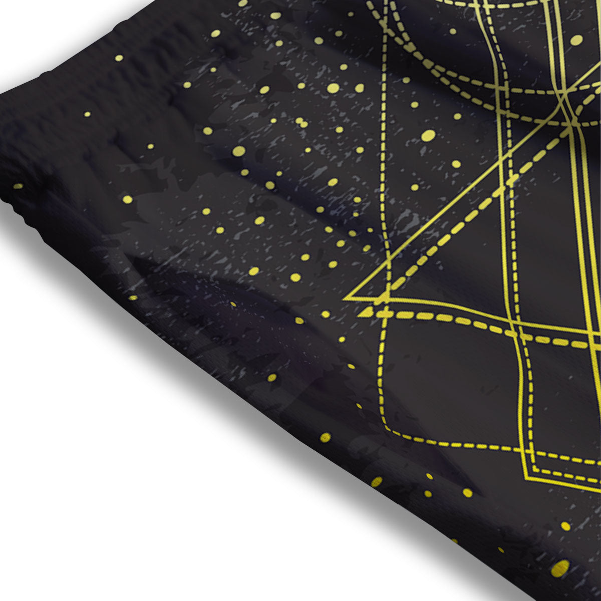 Striped Green Print Pattern Mesh Shorts