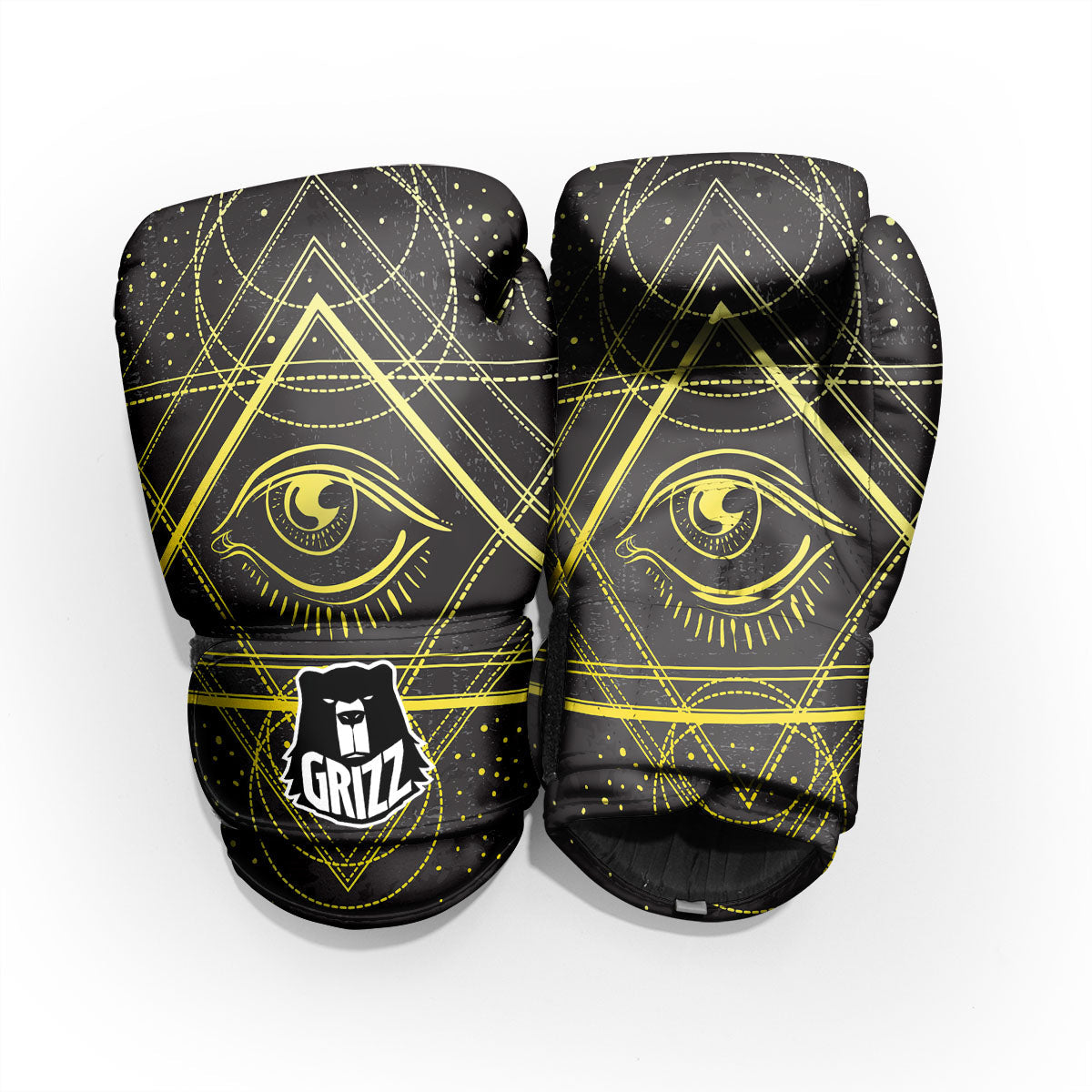 Symbol All Seeing Eye Print Pro Boxing Glove
