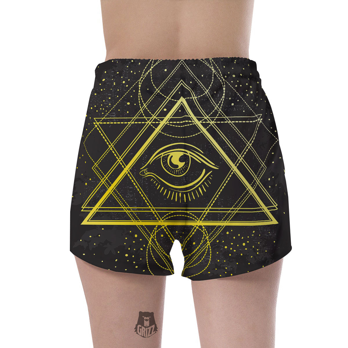 Symbol All Seeing Eye Print Women's Shorts-grizzshop