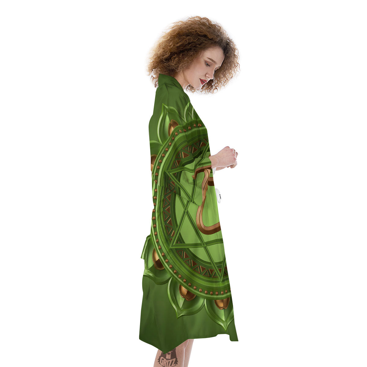 Symbol Anahata Chakra Print Kimono-grizzshop