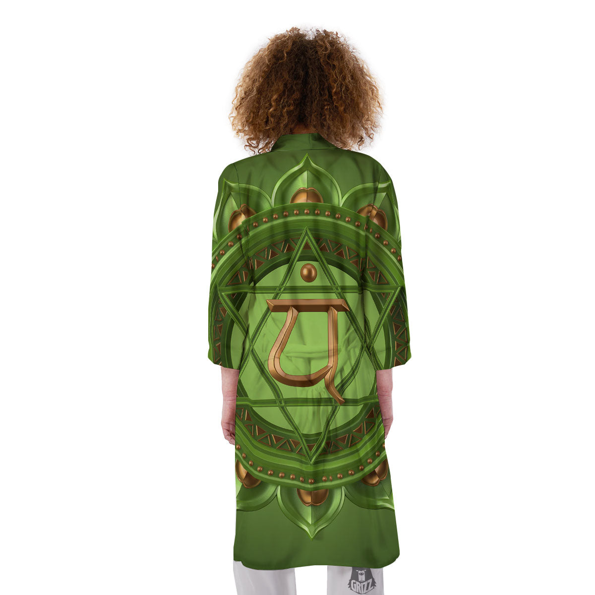 Symbol Anahata Chakra Print Kimono-grizzshop