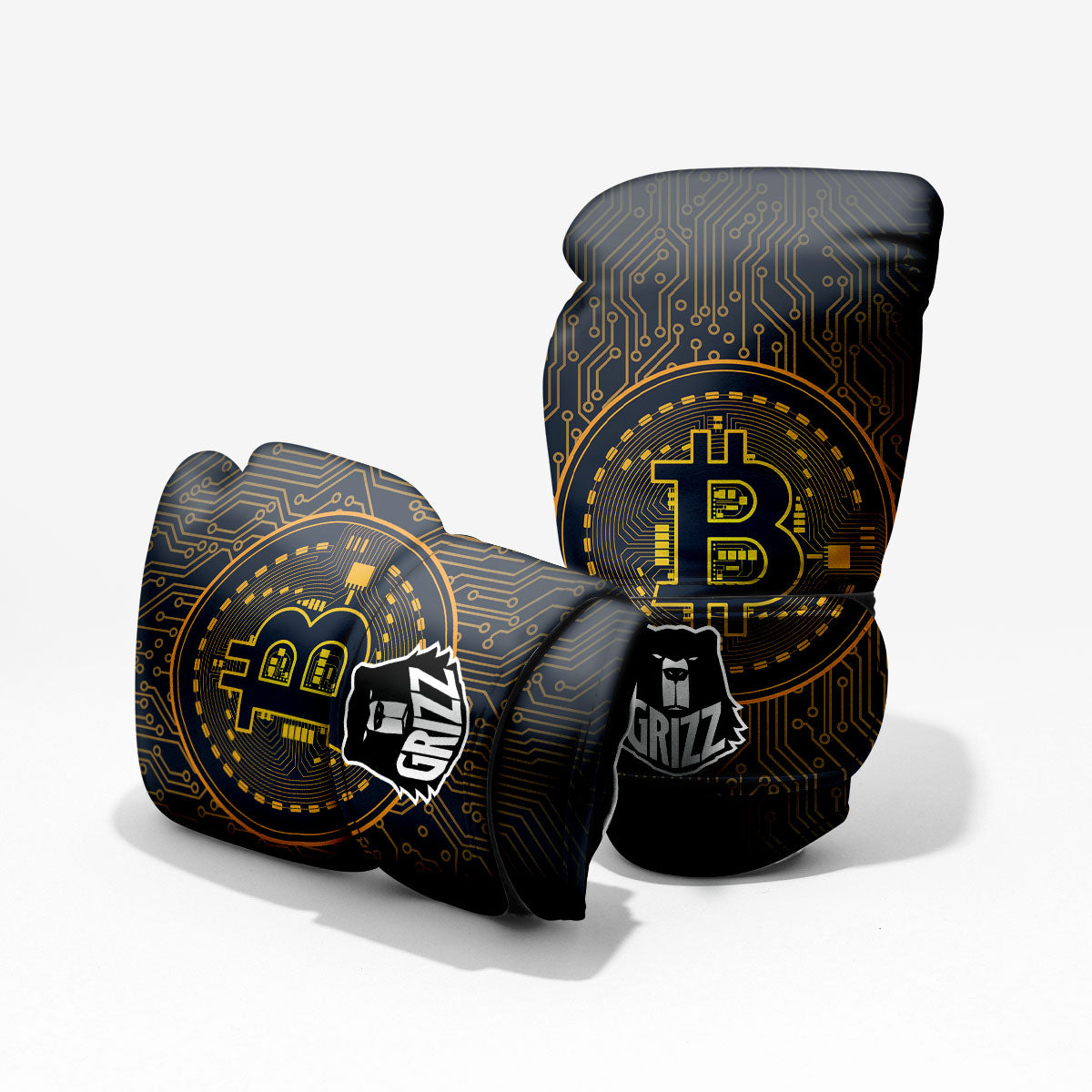Symbol Bitcoin Crypto Print Pro Boxing Glove