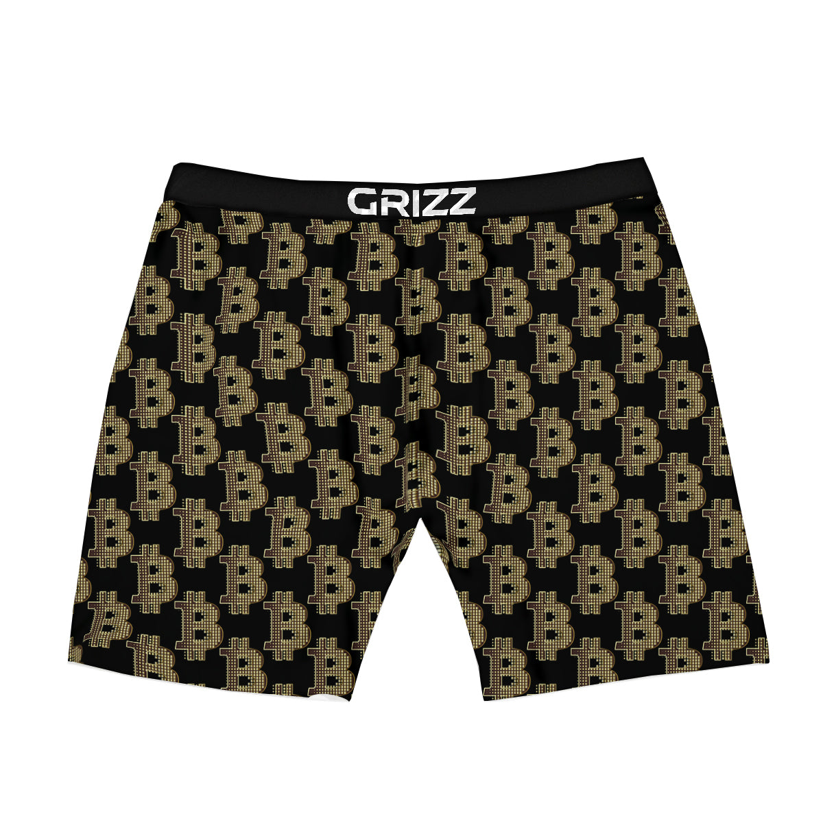 Symbol Bitcoin Print Pattern Boxer Briefs-grizzshop
