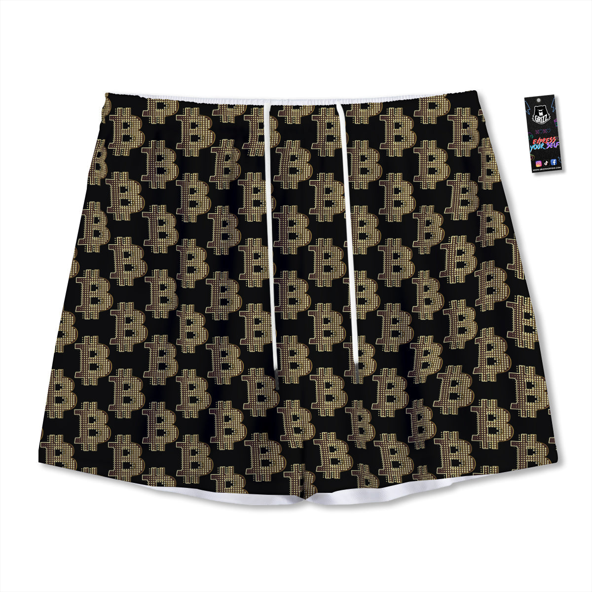 Sun And Moon Galaxy Celestial Print Mesh Shorts