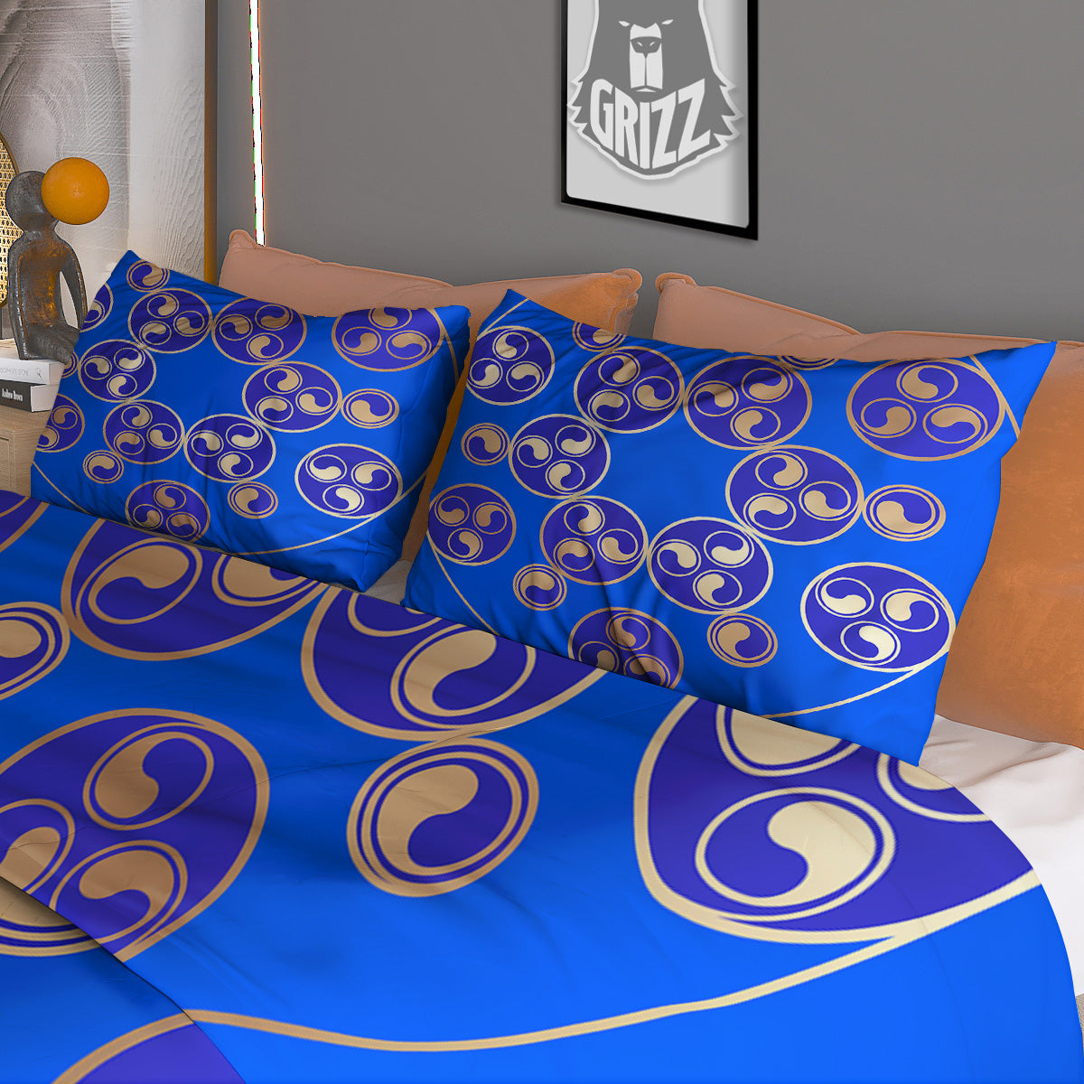 Stewart Tartan Blue And Green Print Duvet Cover Bedding Set