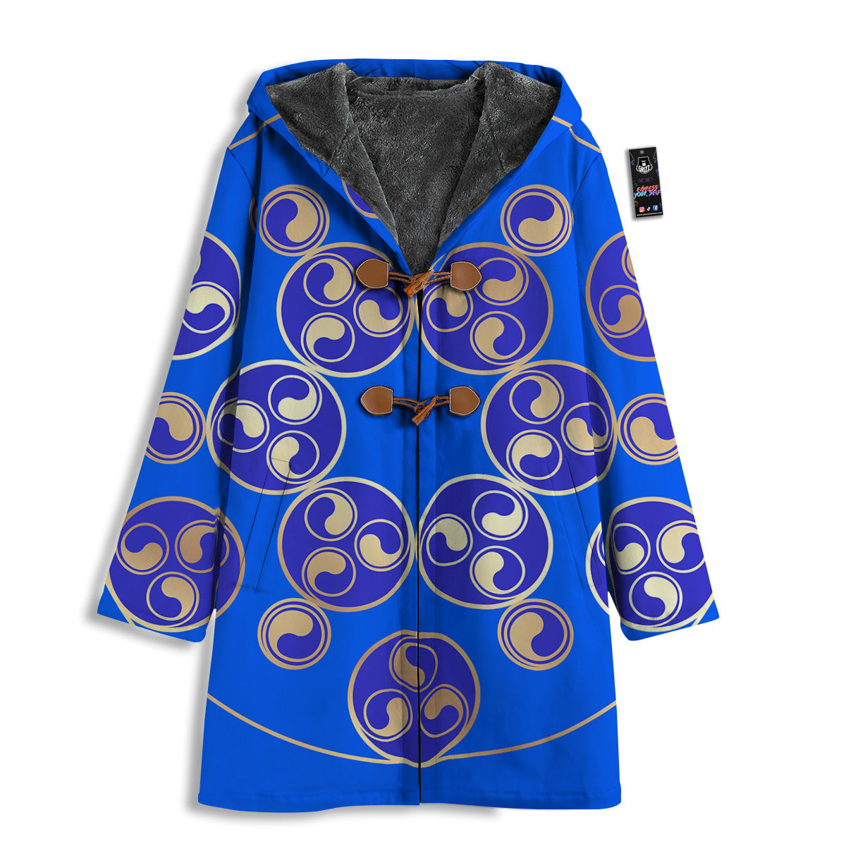 Symbol Blue Celtic Print Men's Windbreaker Jacket-grizzshop