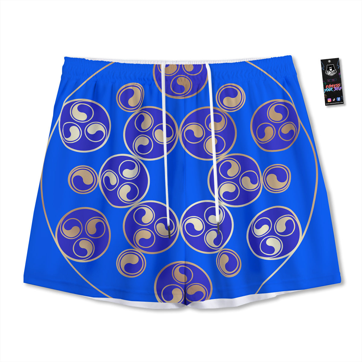 Stewart Tartan Blue And Green Print Mesh Shorts