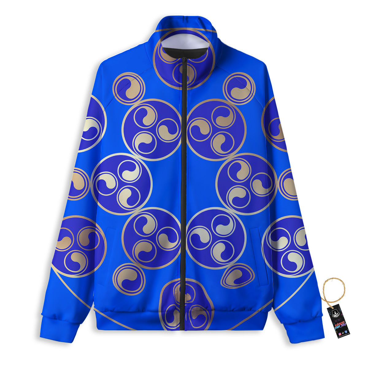 Symbol Blue Celtic Print Track Jacket-grizzshop