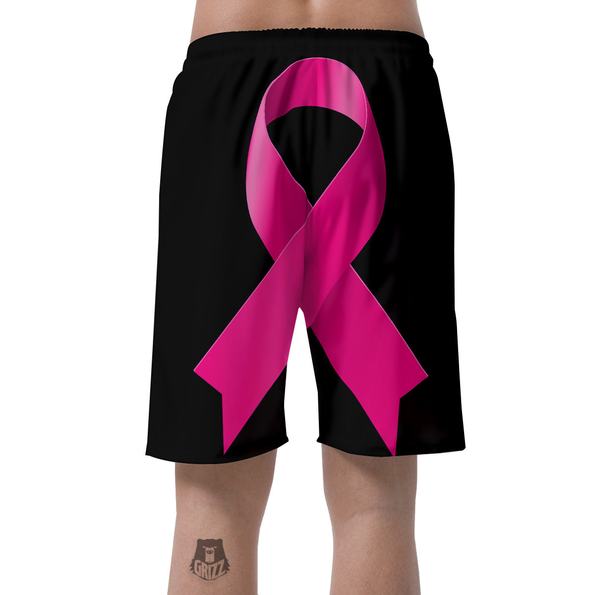 Symbol Breast Cancer Awareness Print Men's Shorts-grizzshop