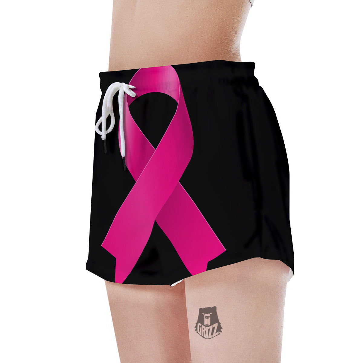Symbol Breast Cancer Awareness Print Women's Shorts-grizzshop