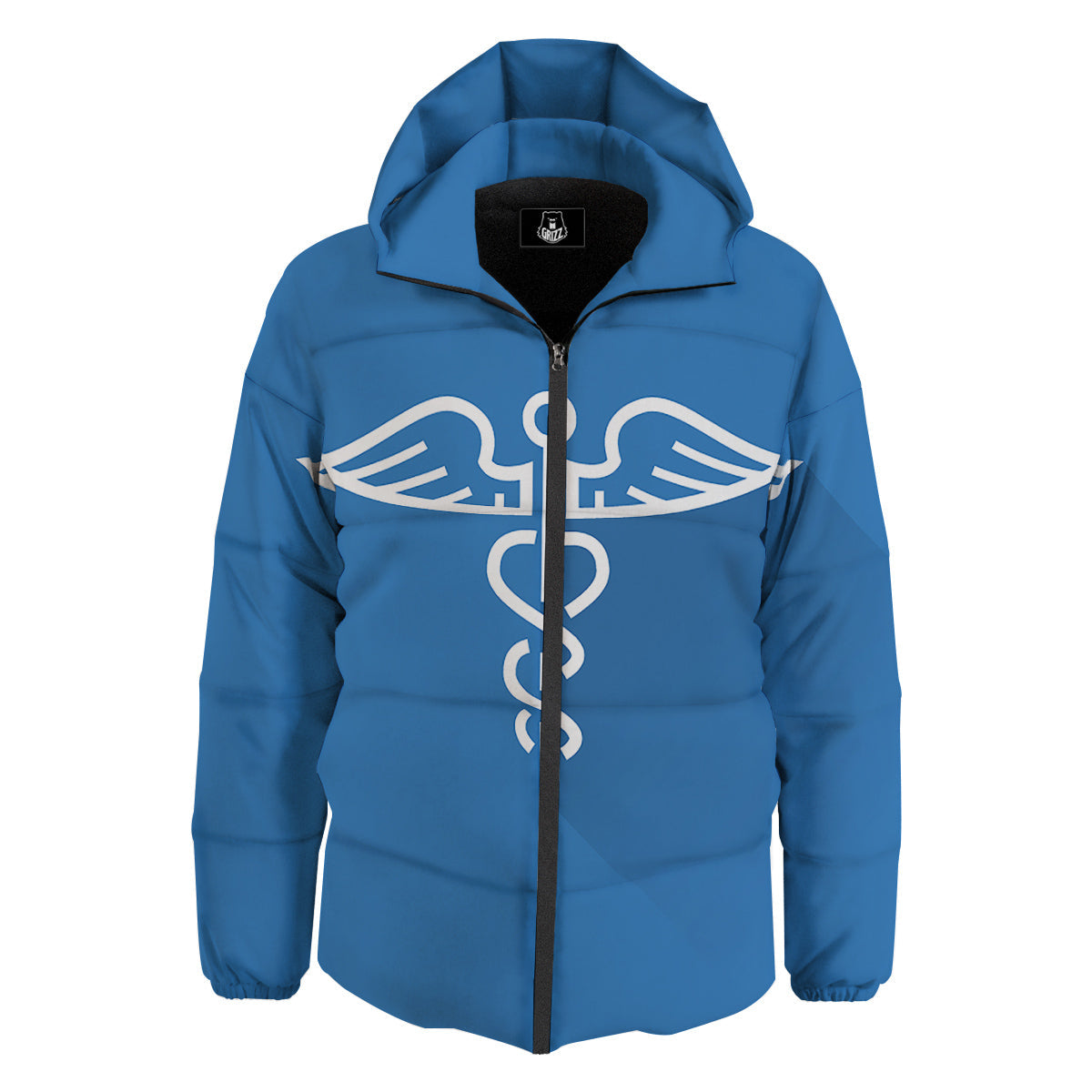 Symbol Caduceus Print Down Jacket-grizzshop