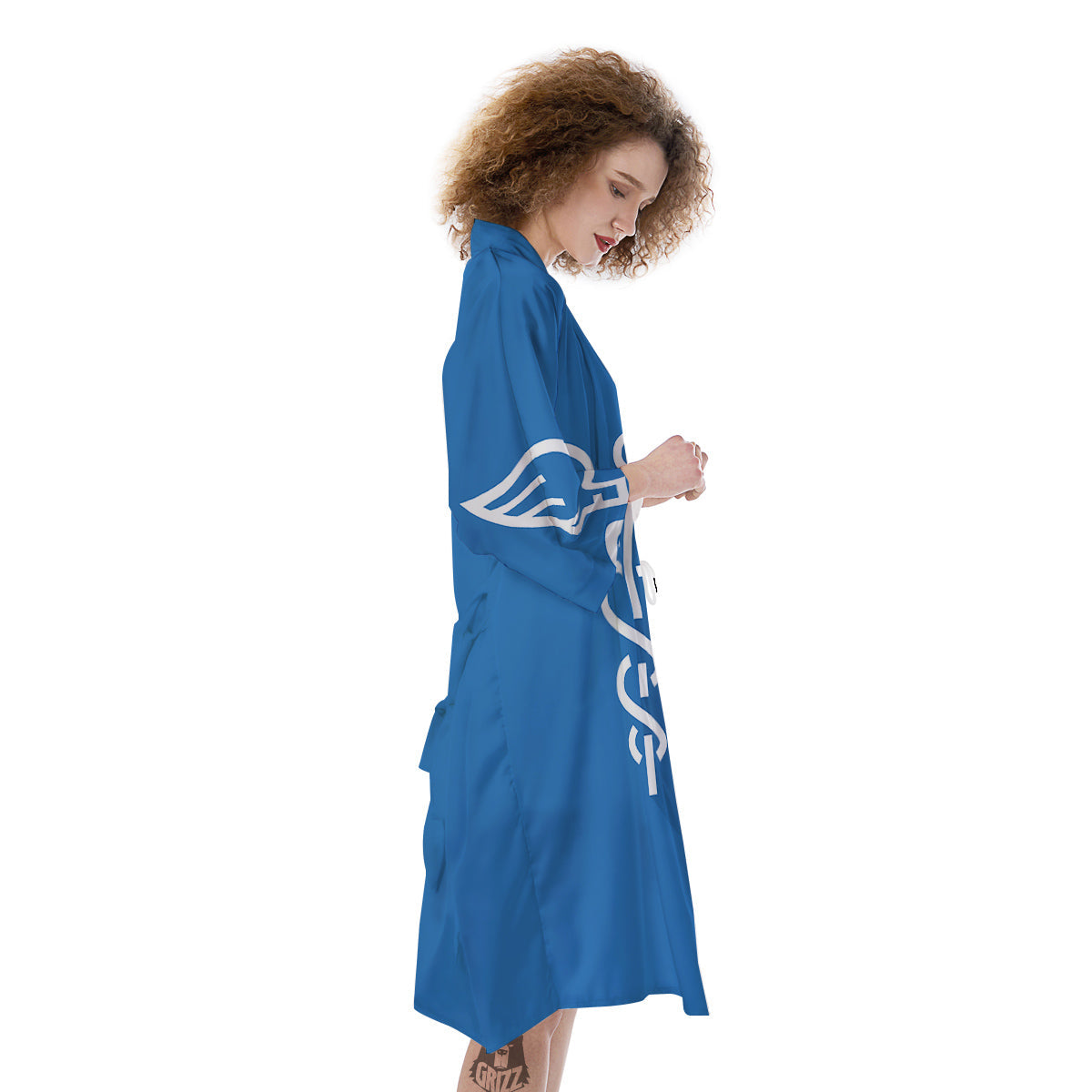 Symbol Caduceus Print Kimono-grizzshop