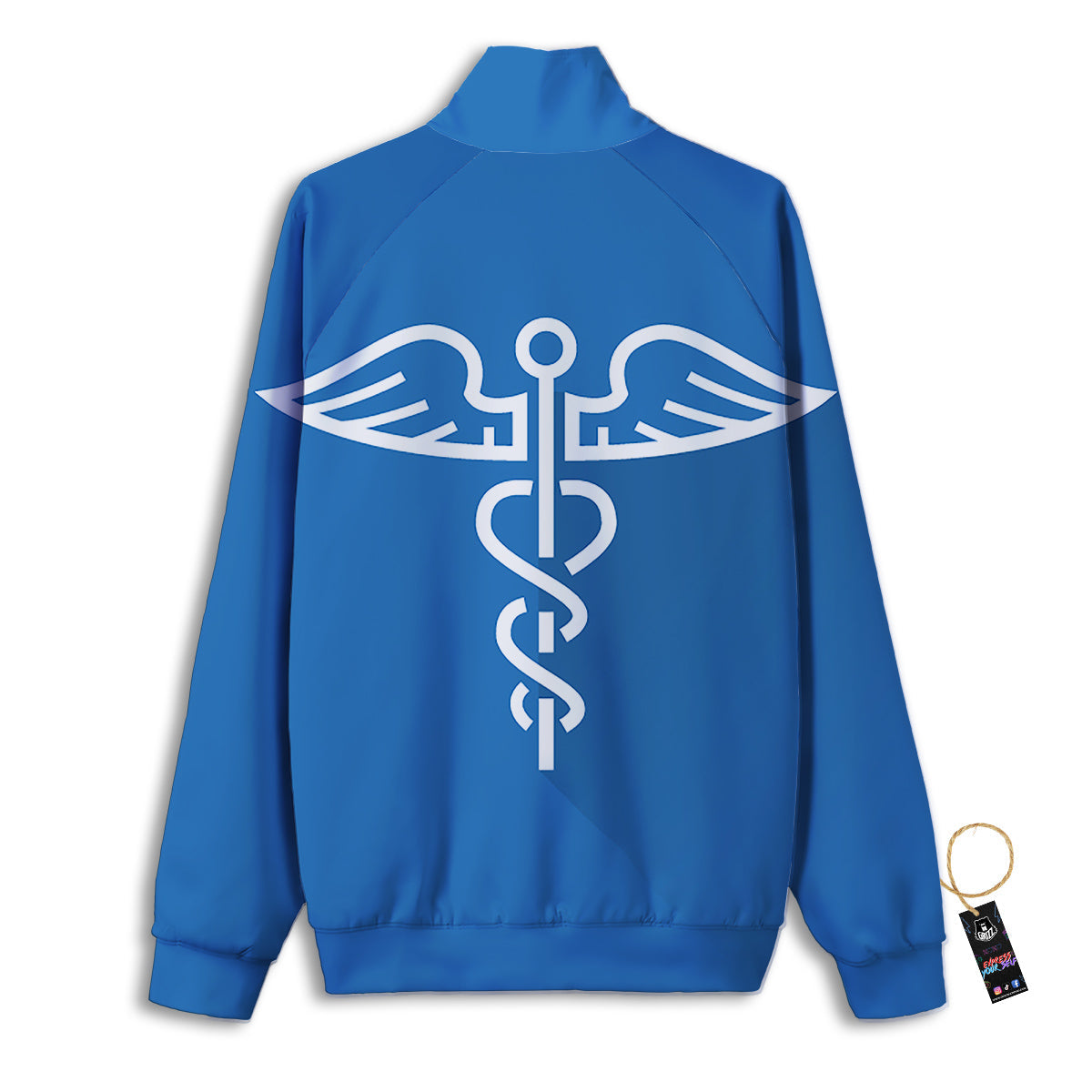 Symbol Caduceus Print Track Jacket-grizzshop
