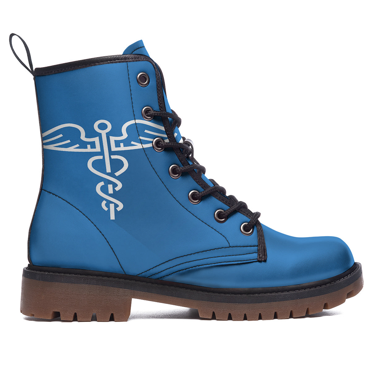 Symbol Caduceus Print Work Boots-grizzshop
