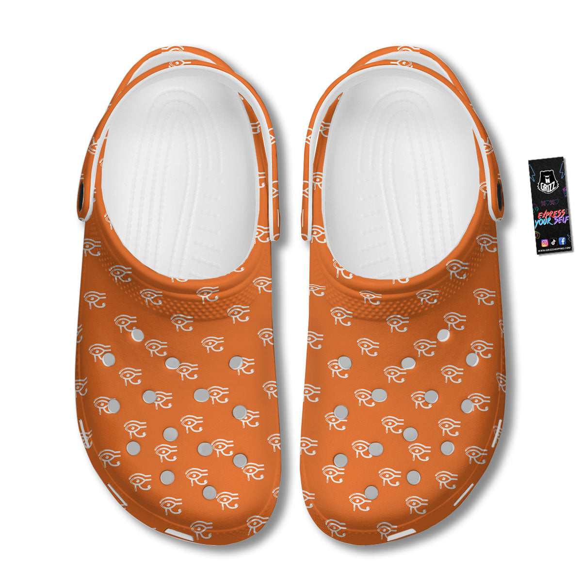 Symbol Eye Of Horus Pattern Clog-grizzshop