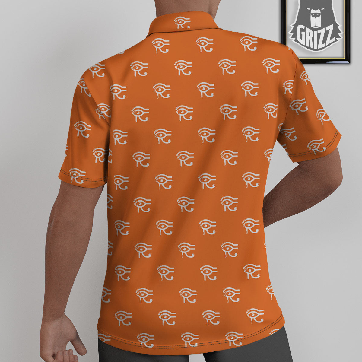 Symbol Eye Of Horus Pattern Untucked Shirts-grizzshop