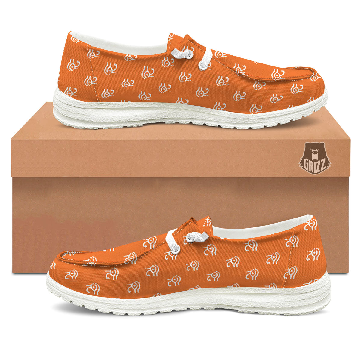 Symbol Eye Of Horus Pattern White Loafers-grizzshop