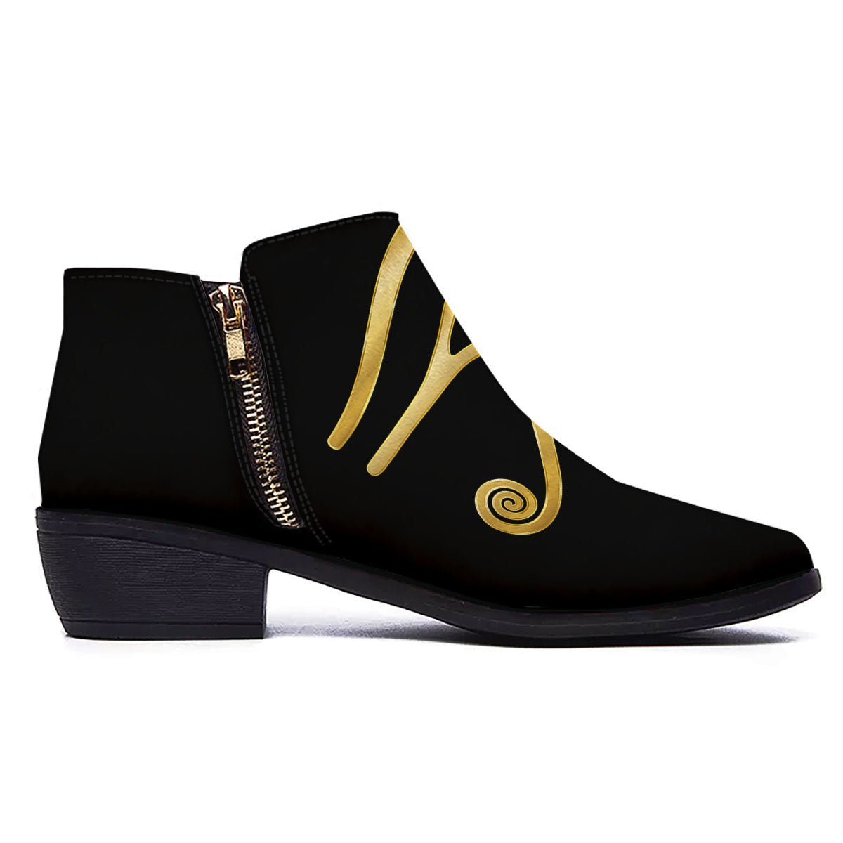 Symbol Eye Of Horus Print Ankle Boots-grizzshop
