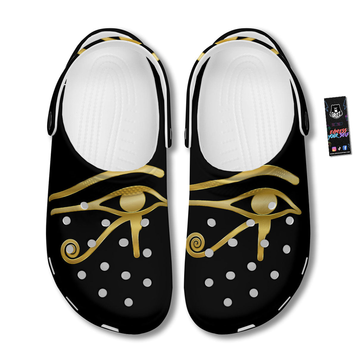 Symbol Eye Of Horus Print Clog-grizzshop