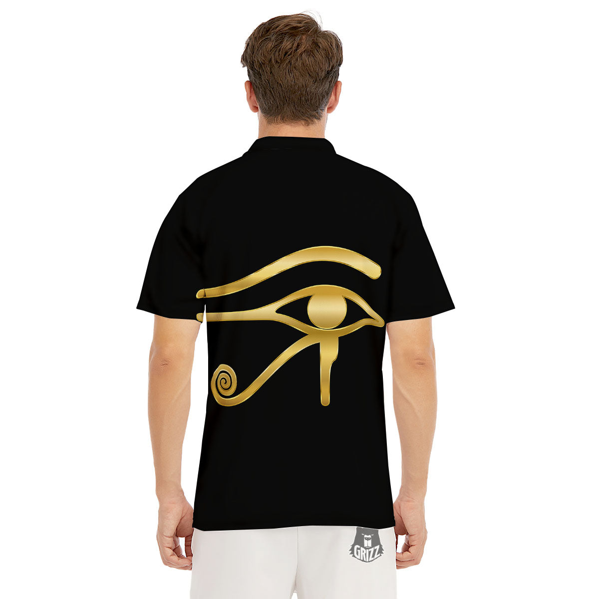 Symbol Eye Of Horus Print Men's Golf Shirts-grizzshop