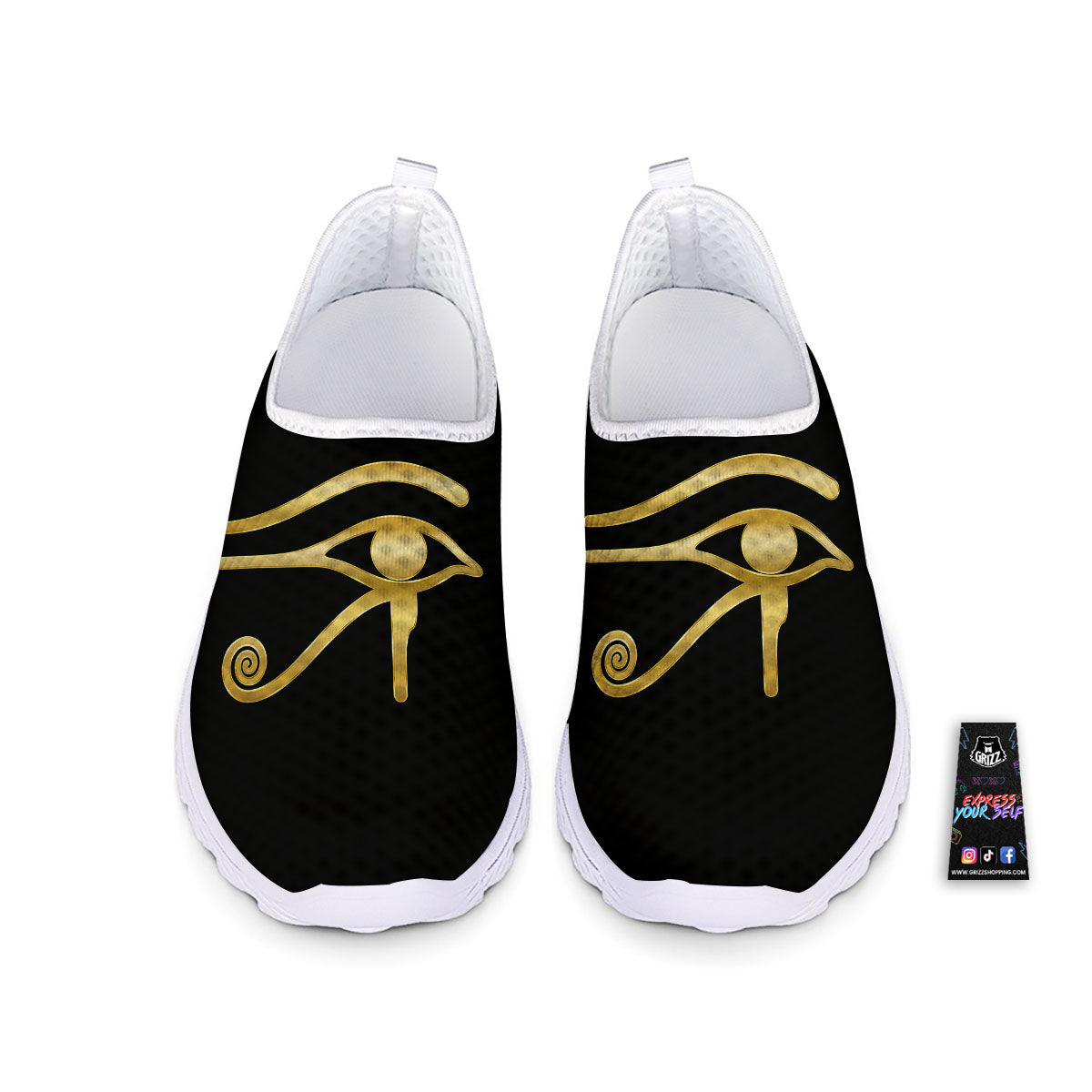Symbol Eye Of Horus Print Nurse Shoes-grizzshop