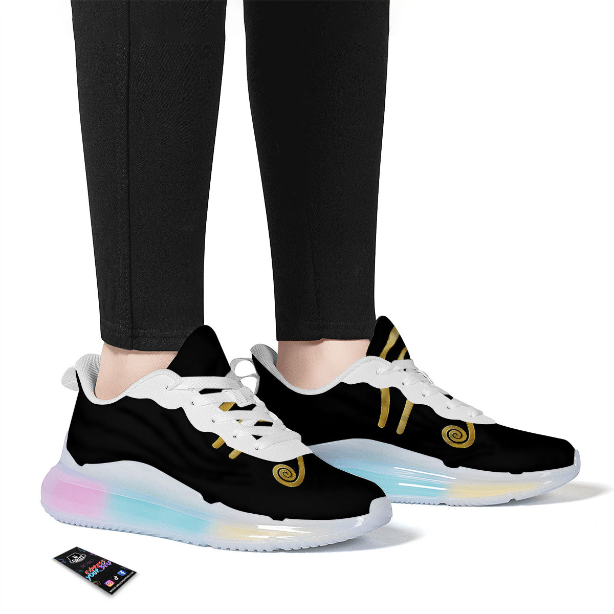 Symbol Eye Of Horus Print Running Sneakers-grizzshop