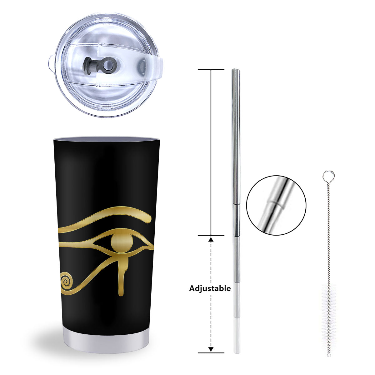 Symbol Eye Of Horus Print Tumbler-grizzshop