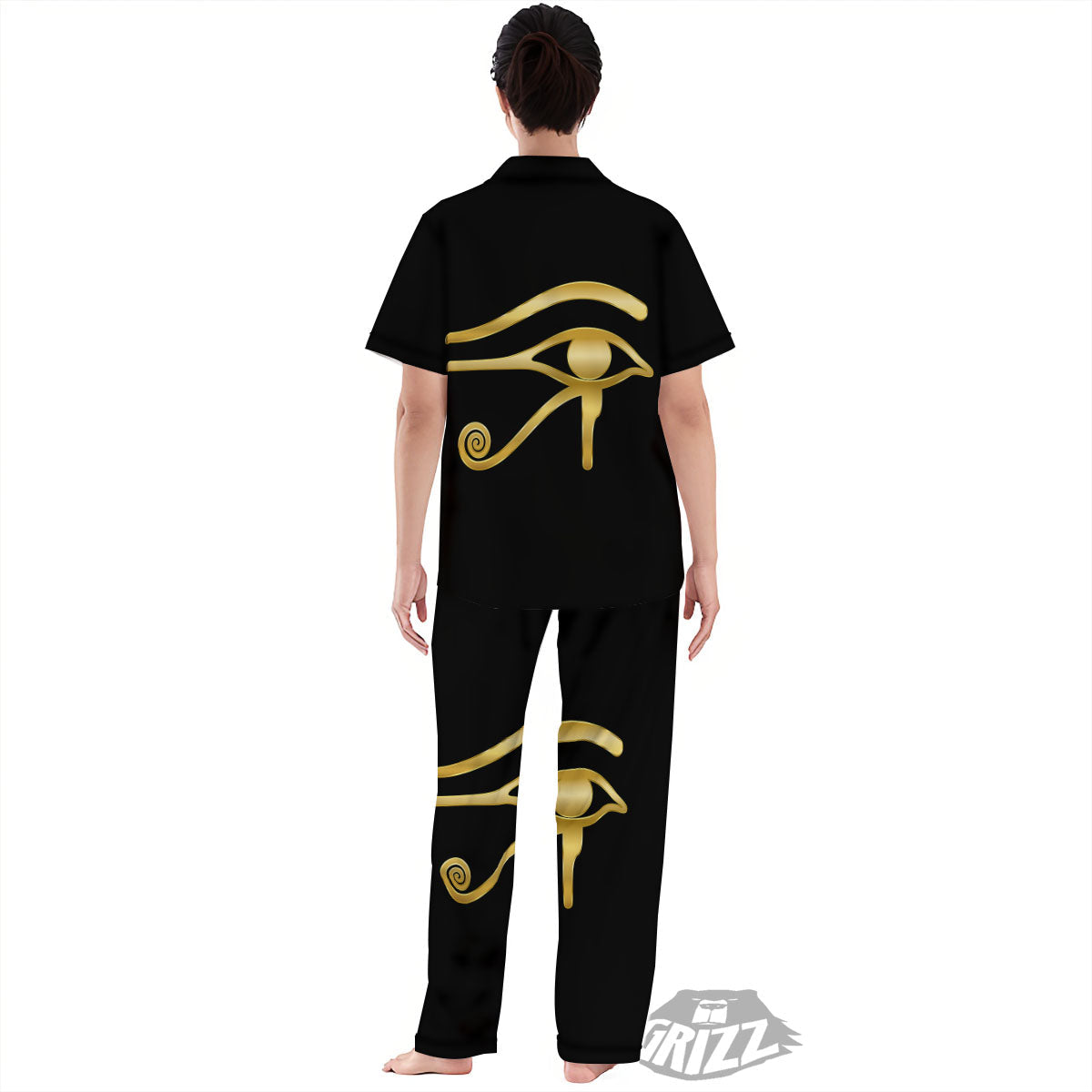 Symbol Eye Of Horus Print Women's Pajamas Set-grizzshop