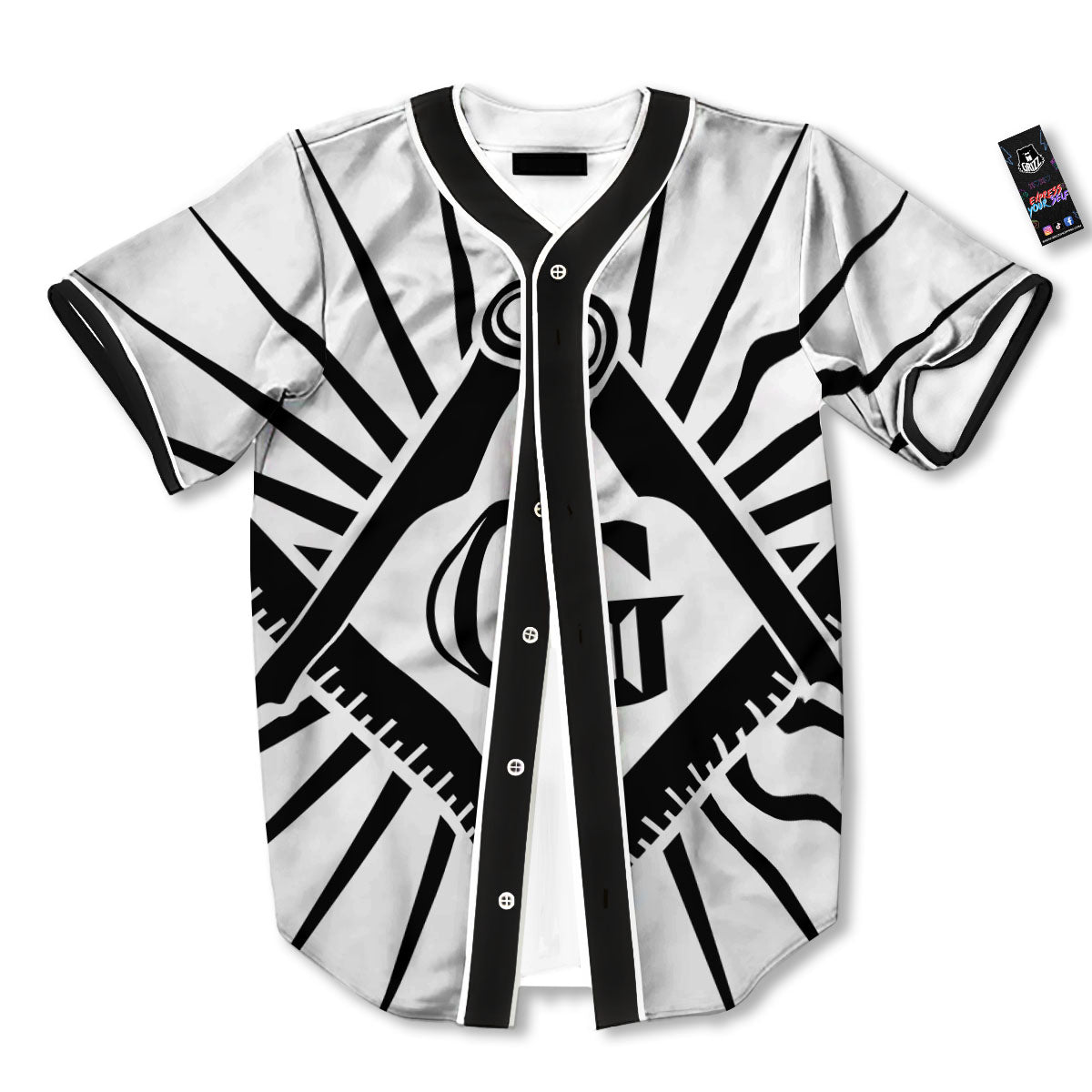 Symbol Freemasonry Print Baseball Jersey-grizzshop