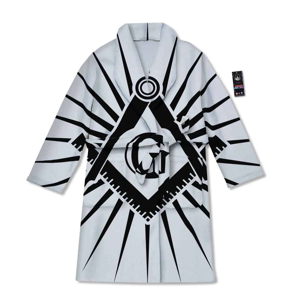 Symbol Freemasonry Print Bathrobe-grizzshop